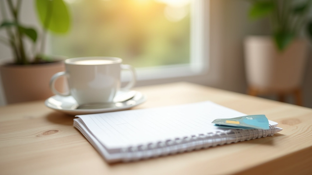 Karta debetowa dla nastolatka na biurku, obok notatki o budżecie